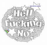 Hell Coloring Fucking Pages Adult Artful Maker Birthday Happy Template sketch template