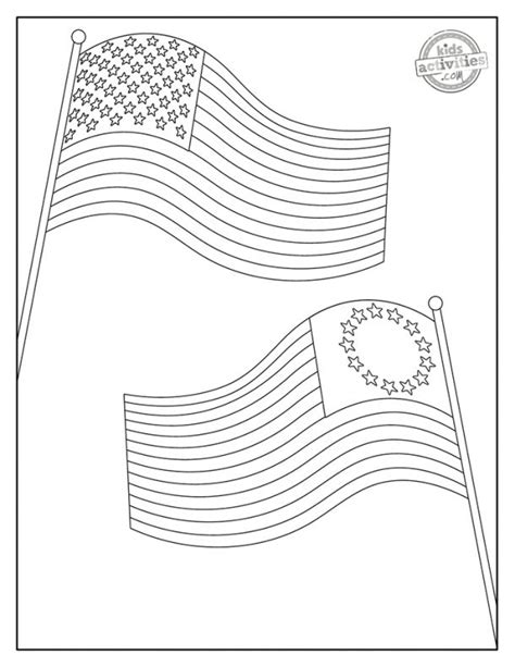 printable fun patriotic american flag coloring pages kids activities blog