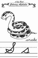 Snake Cursive sketch template