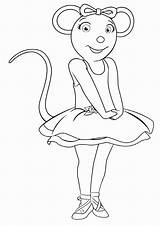 Angelina Coloring Pages Ballerina sketch template