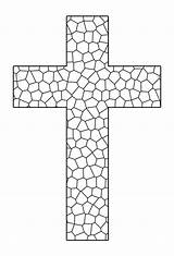 Coloring Printable Cross Pages Crosses Color Easter Lent Do Stained Glass sketch template