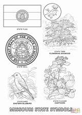 Missouri State Coloring Symbols Pages Printable Bird Flag Drawing Supercoloring Choose Board sketch template