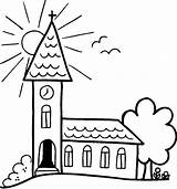 Church Coloring Mass Pages Drawing Catholic Cartoon Buildings Architecture Getcolorings Printable Getdrawings sketch template