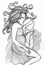 Breastfeeding Drawing Drawings Pregnancy Tattoo Coloring Dibujos Baby Pages Lactancia Dibujo Adult Ilustración Bebé Materna Mama Mother Getdrawings Para Early sketch template