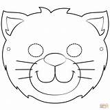 Mask Cat Printable Coloring Pages Animal sketch template