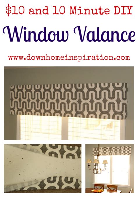 minute diy window valance  home inspiration