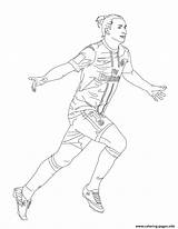 Soccer Coloring Psg Ibrahimovic Pages Zlatan Paris Printable Print Color sketch template