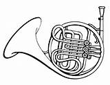 Horn French Clipart Clip Instrument Coloring Pages Musical Horns Drawing Instruments Music Tuba Cliparts Bus Colouring English Draw Transparent Color sketch template
