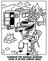 Coloring Pages Redneck Randolph Reindeer Book Job Print Template sketch template