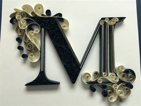 monogram quilling letter   amy creasy quilling letters paper