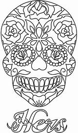 Calaveras Mexicanas Colorear Iluminar sketch template