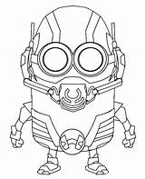 Coloring Pages Minions Print Robot Colouring Topcoloringpages Space sketch template