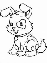 Coloring Dog Pages Cartoon Colouring Templates sketch template