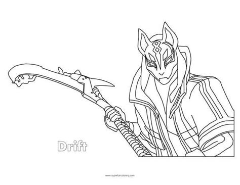 fortnite drift coloring page coloring pages cool coloring pages