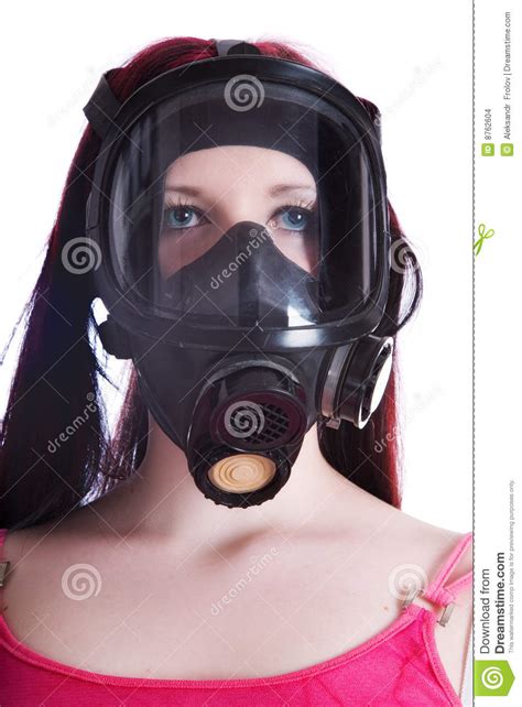 the girl in gas mask stock images image 8762604