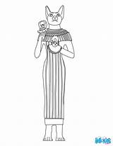 Egyptian Coloring Bastet Pages Goddess Cat Egypt Online Gods Ancient Goddesses God Svg Drawings Cats Color Print Hellokids Designlooter Cleopatra sketch template
