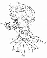 Janna League Kpop sketch template