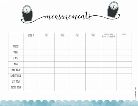 weight loss tracker printable customize   print