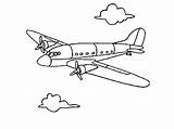 Coloring Airplane Pages Printable Kids Planes sketch template