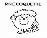 Coloriage Madame Monsieur Princesse Imprimer Dessin Costaud Carre Coloriages Mme Coquette sketch template