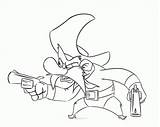 Sam Yosemite Coloring Pages Cartoon Library Clipart Devil Tunes Looney sketch template