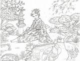 Garden Japanese Coloring Drawing Tranquil Mcpherson Jennifer Drawings Pages Fineartamerica Geisha Designlooter Book Adult Line Googlom Hľadať 567px 07kb Sold sketch template