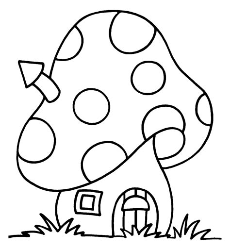 mushroom house coloring pages coloring pages