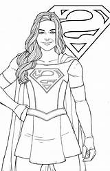 Supergirl Wonder sketch template