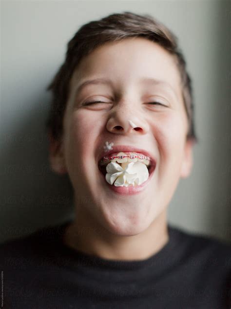 Mouth Full Of Whip Cream By Stocksy Contributor Marta Locklear