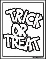 Banner Coloring Pages Halloween Treat Trick Printable Color Pdf Drawing Getdrawings Print Getcolorings Candy sketch template