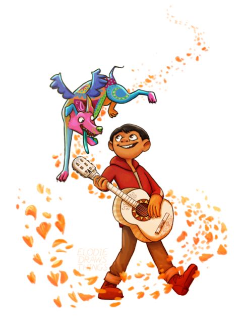 Miguel With His Spirit Guide Dante Disney Time Pixar