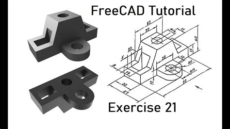 Freecad Tutorial Exercise 21 Creation 3d Model Of Detail From 2d