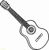 Guitar Coloring Pages Printable Cartoon Drawing Acoustic Electric Line Easy Playing Strings Color Latest Creative Print Getdrawings 2378 Birijus Intended sketch template