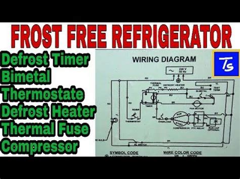 refrigerator repair  defrost timer wiring diagram youtube