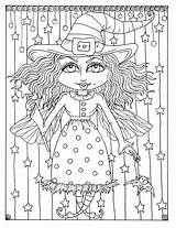 Coloring Pages Halloween Blank Fall Choose Board Magical Witches Color sketch template