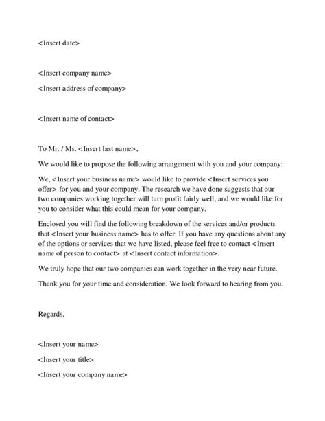 business proposal sample letters word excel  formats