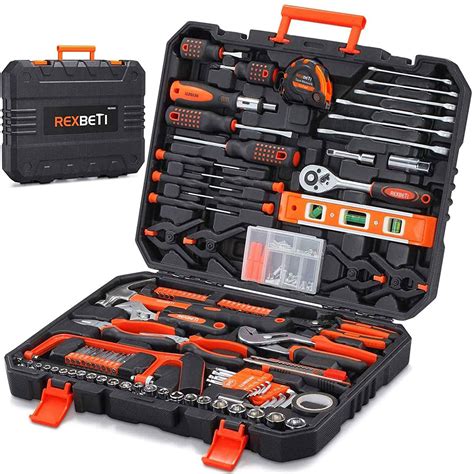 rexbeti  piece tool kit general household hand tool set  solid