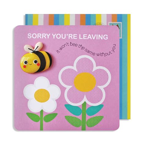 leaving bee jelly magnet card  pango productions