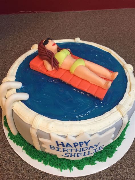 Swimming Pool Cake Swimming Pool Cake Swimming Pools Pool Party Cakes
