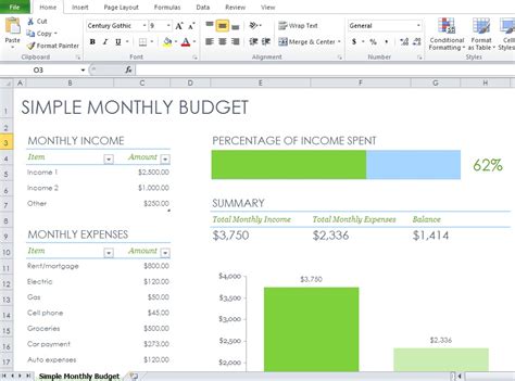 monthly budget template cute design  excel vrogue