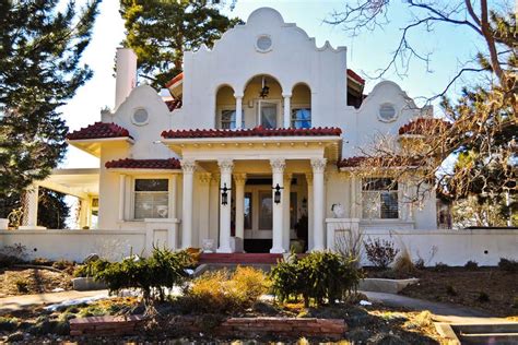mission revival home  denver  colonial revival architecture spanish style homes