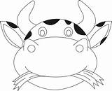 Mask Cow Coloring Animal Printable Template Kids Templates Face Pages Head Cows Farm Animals Clipart Masks Print Printables Color Designs sketch template