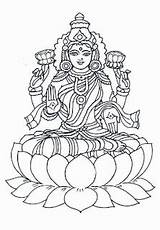 Lakshmi Durga Maa sketch template
