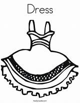 Coloring Dress Print Party Twistynoodle Ll sketch template