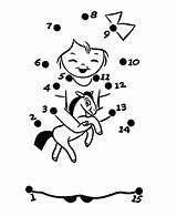 Dot Dots Connect Printables Worksheets Girl Pages Coloring Printable Kids Horse Little Simple 20 Print Clipart Worksheet Child Toy Color sketch template
