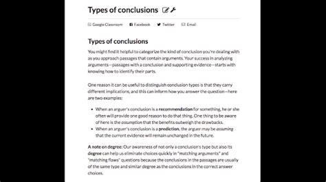 types  conclusions article lessons khan academy