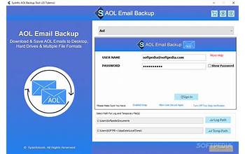 SysInfoTools AOL Backup Tool screenshot #0