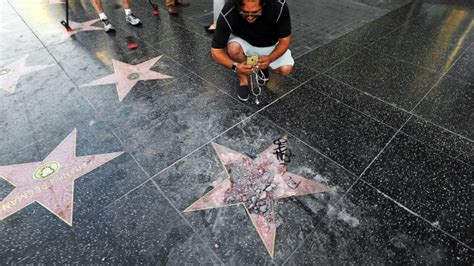 trump star     removed  hollywood walk  fame ctv news