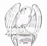 Afl Hawthorn Coloring Logo Colouring Pages sketch template