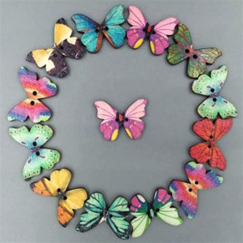 pcs vrac mixte  trous papillon fantome boutons de couture en bois scrapbooking  cdiscount